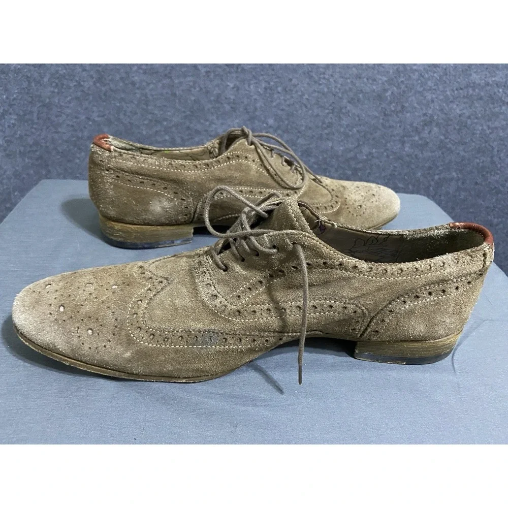 Paul Smith Brogue Shoes Men‎ Sand Size 7 Lace Up Oxford Detail Formal Suede